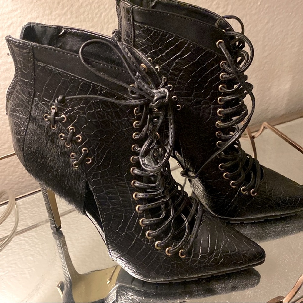 Bebe Lace Up Booties